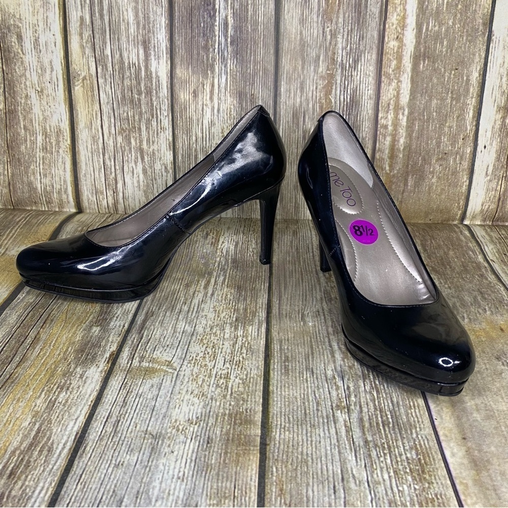 Me too “Holly” Womens Size 8.5 Black Patent‎ 4in Stiletto Pumps